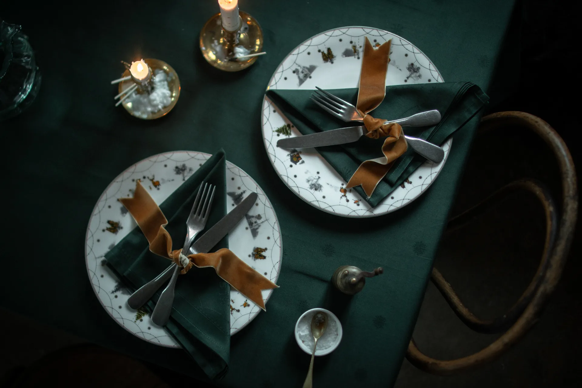 Julemorgen Tischdecke, Grün, 140x240 cm Wik & Walsøe