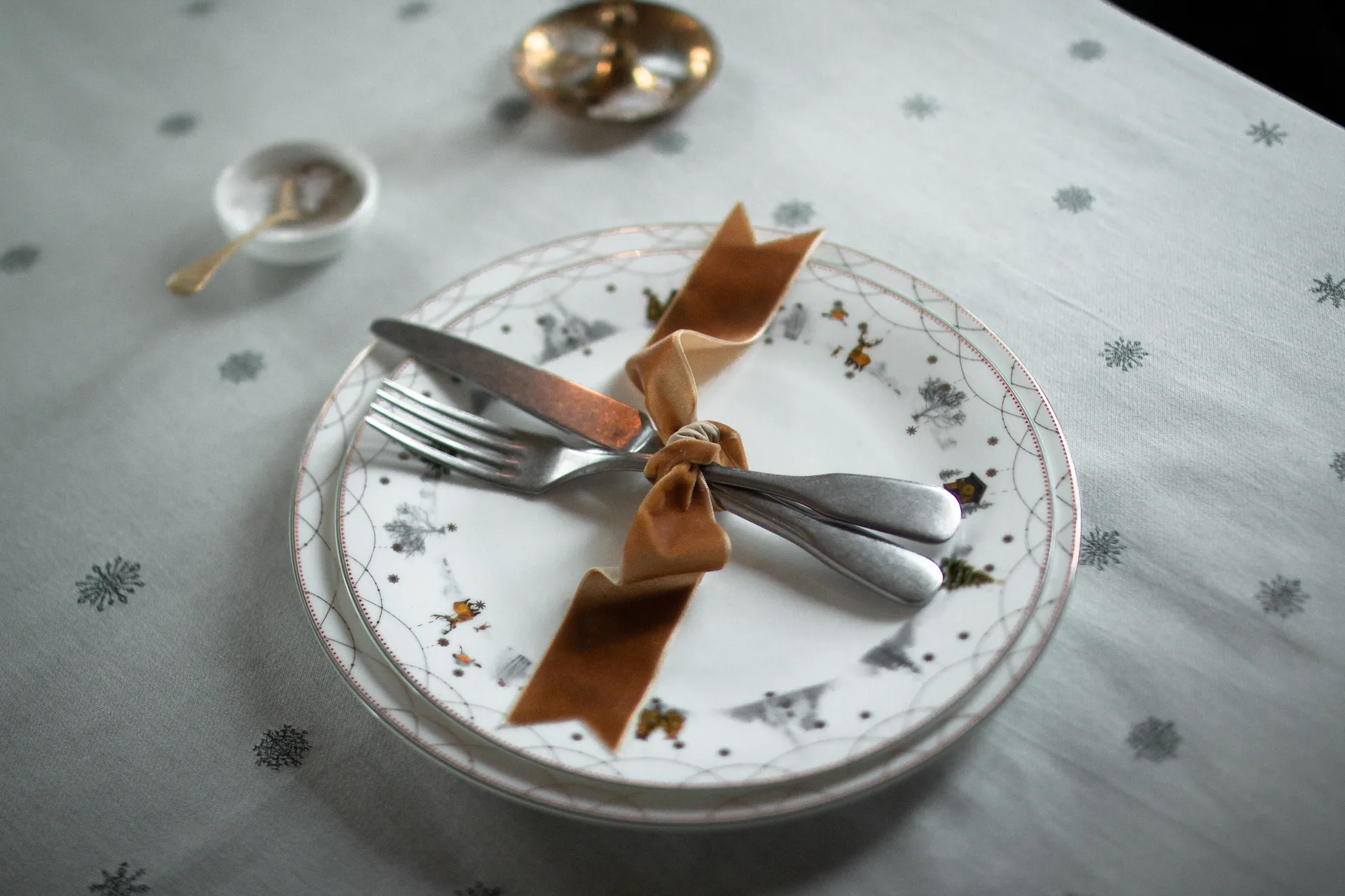 Julemorgen Tischdecke, Weiß-grün, 140x240 cm Wik & Walsøe