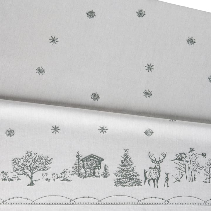 Julemorgen Tischdecke - Weiß-grün, 140x340 cm - Wik & Walsøe