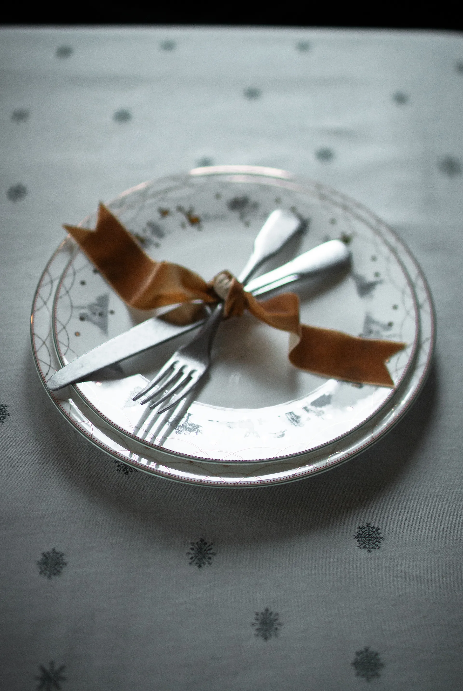 Julemorgen Tischdecke, Weiß-grün, 140x340 cm Wik & Walsøe