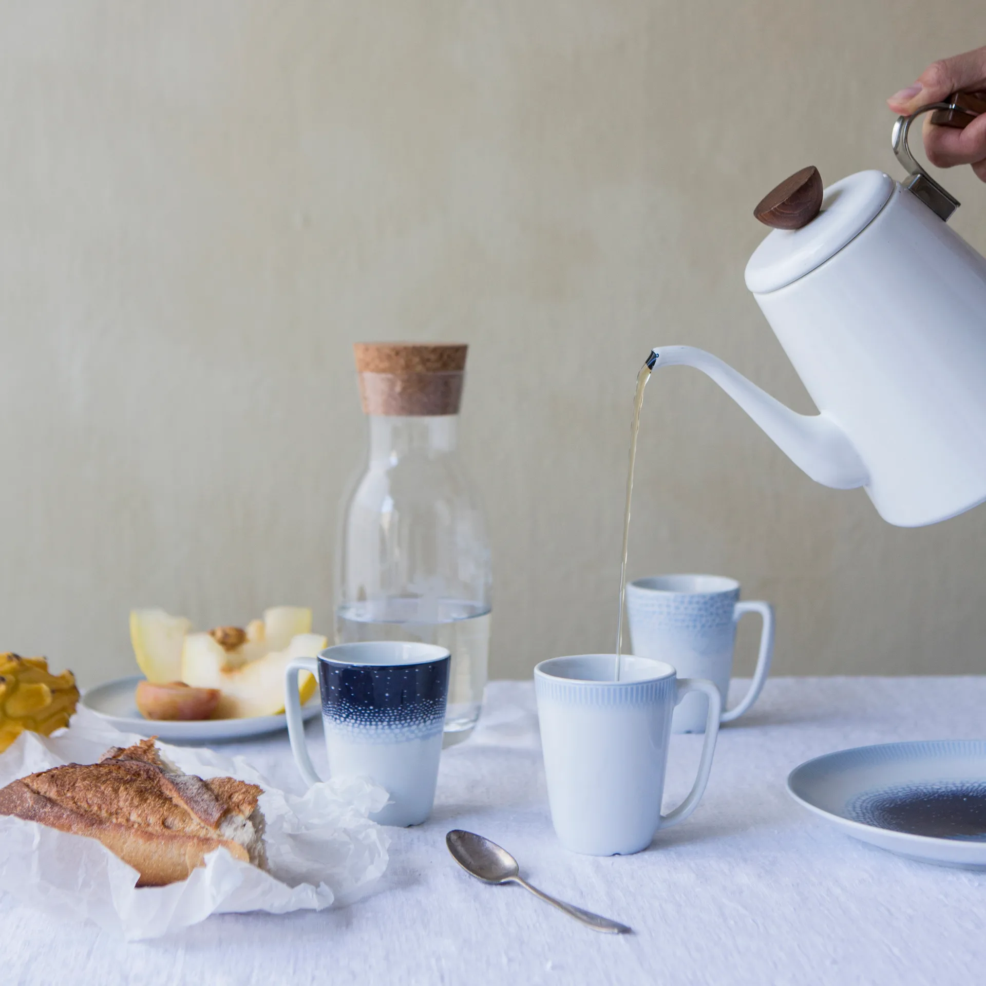 Osean Tasse 20cl 3er Pack, Blau-weiß Wik & Walsøe