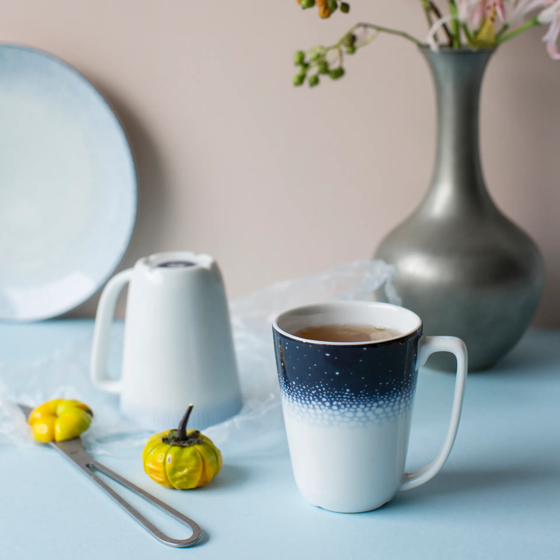 Osean Tasse 20cl 3er Pack, Blau-weiß Wik & Walsøe