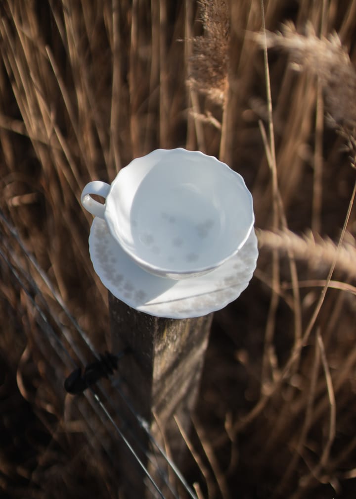 Slåpeblom Teetasse und Untertasse 30cl - Grau - Wik & Walsøe