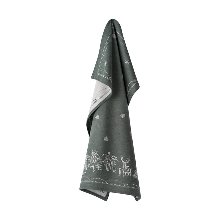 Weihnachtsmorgen Geschirrhandtuch 50x70 cm - Weiß-grün - Wik & Walsøe