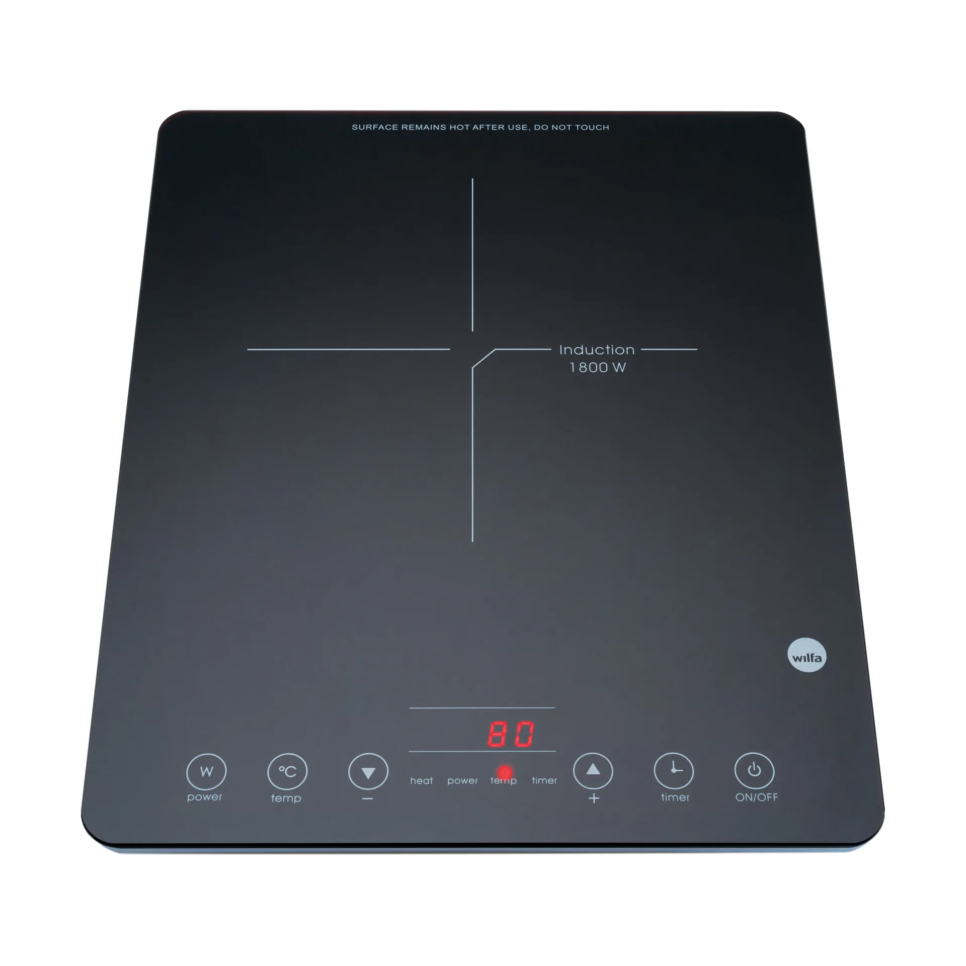 ICP-1800B Kochplatte Induktion, Schwarz Wilfa