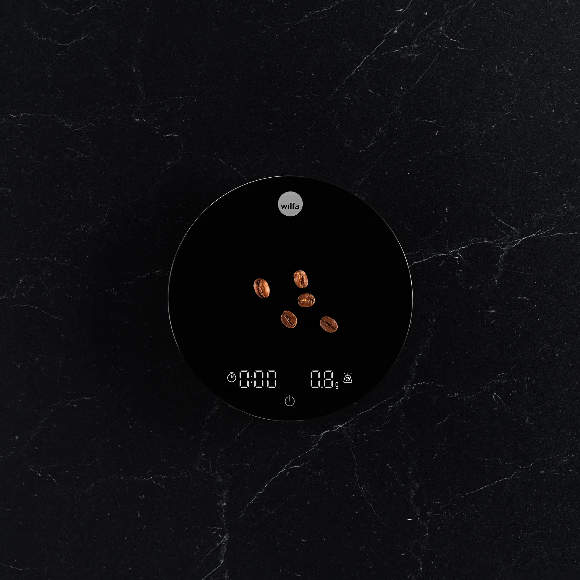 KS1B-T2 Uni Black Küchenwaage, Schwarz Wilfa