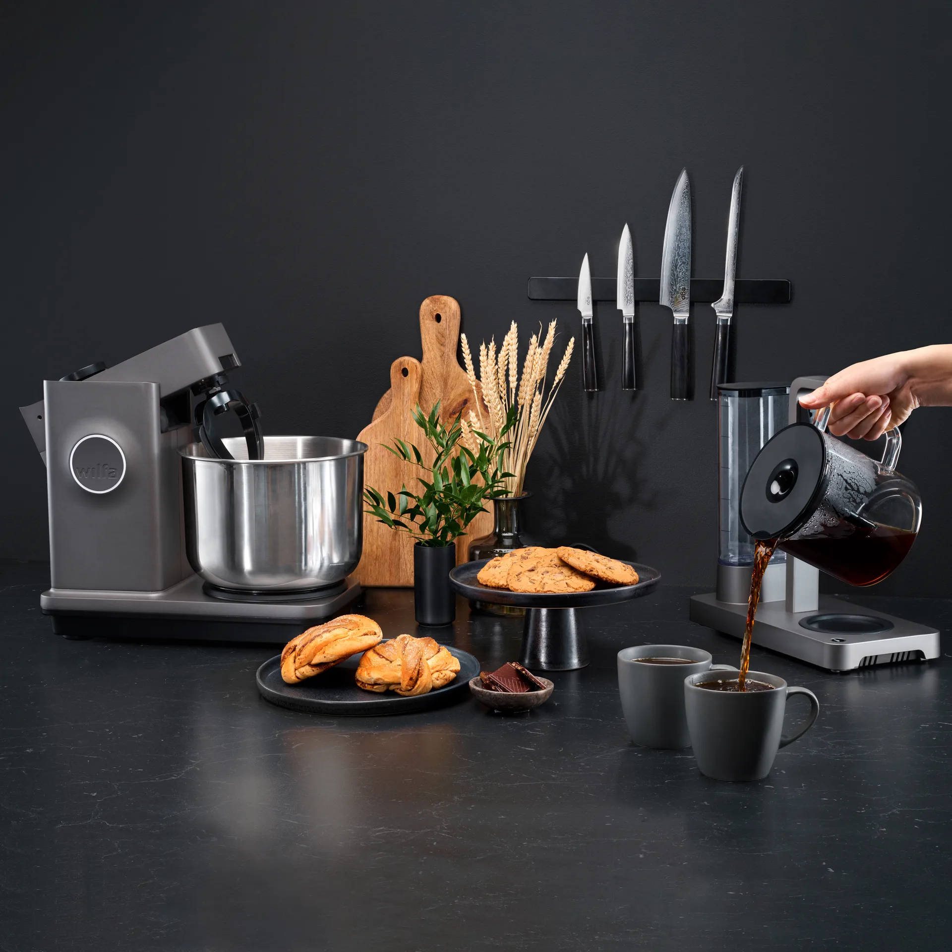 Probaker KM1GY-70 Küchenmaschine 7 L, Grau Wilfa