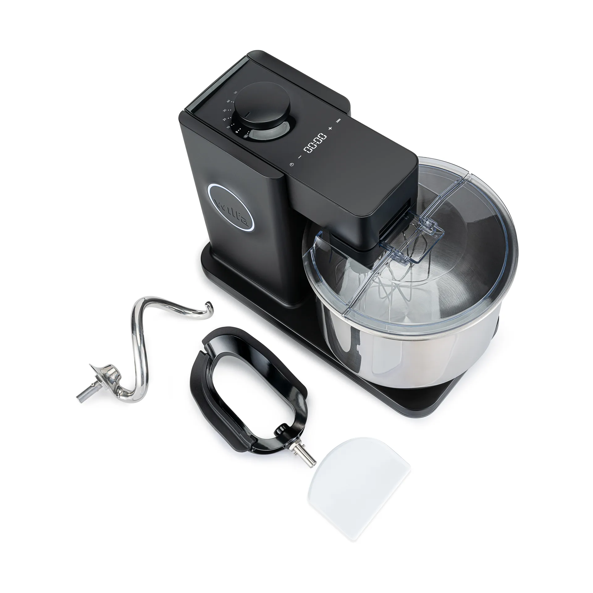 Probaker Timer KM2BS-T70 Küchenmaschine 7-teilig, Schwarz Wilfa