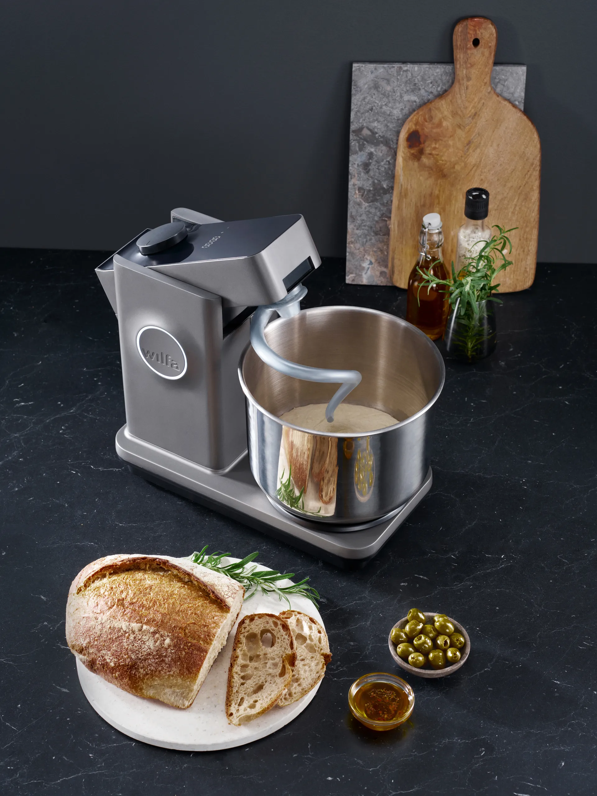 Probaker timer KM2GY-T70 Küchenmaschine 7-teilig, Titan Wilfa