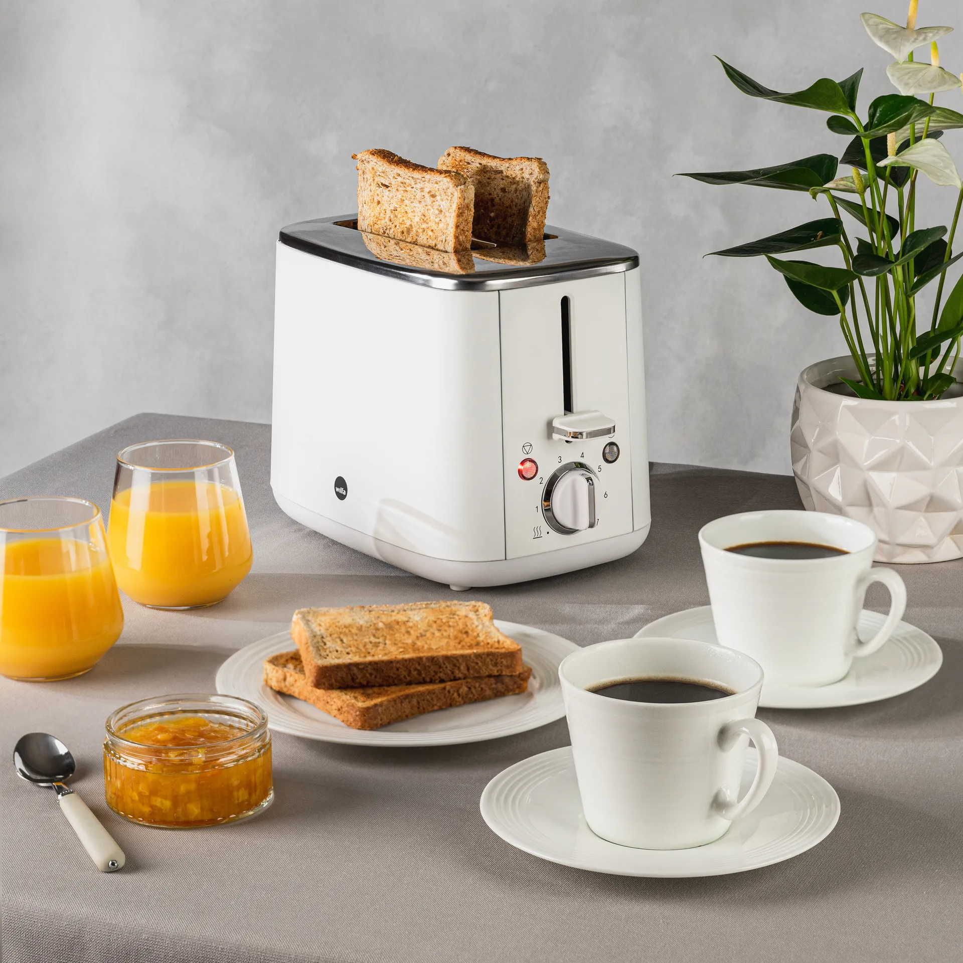 TO2W-1000 Toaster für 2 Scheiben, Weiß Wilfa