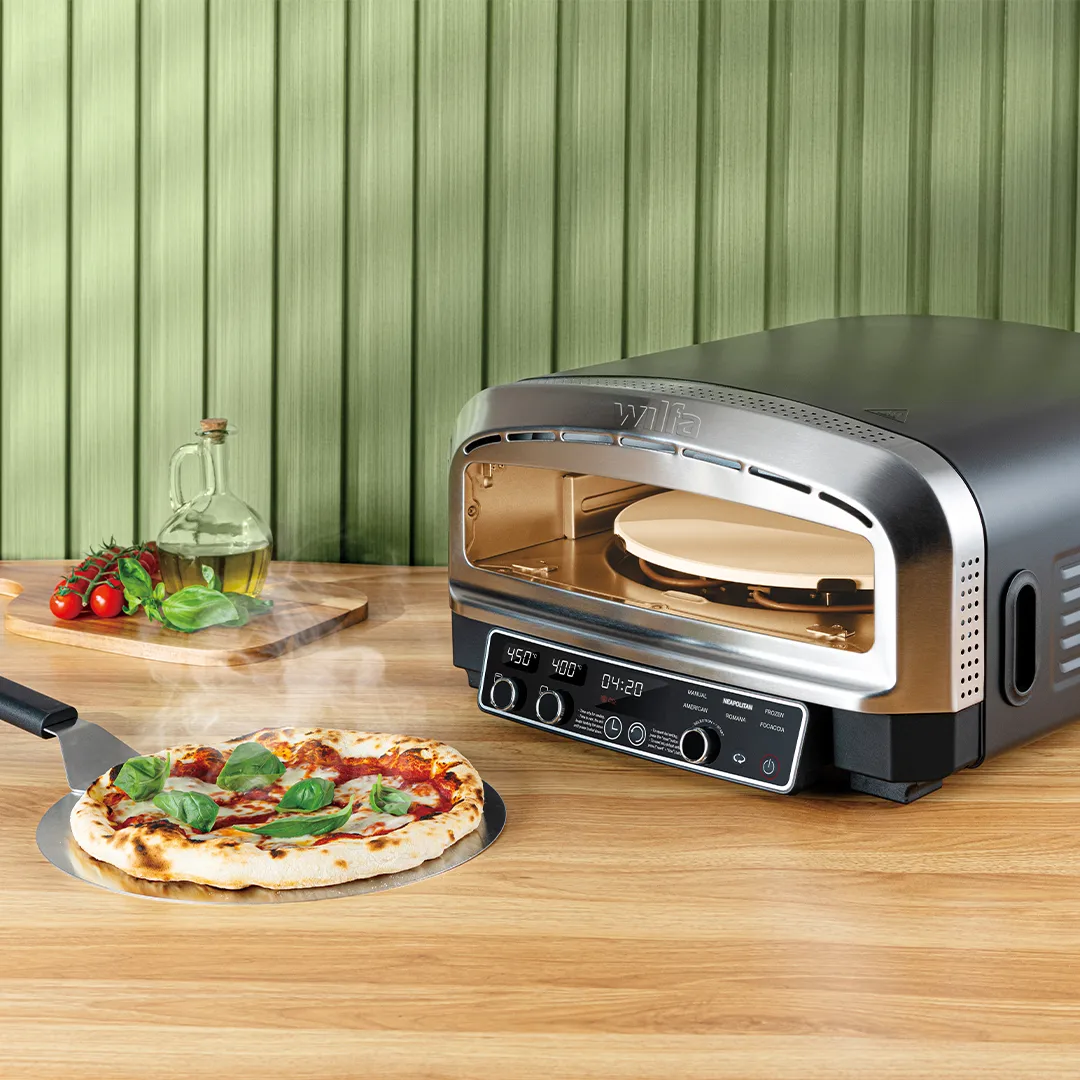 Wilfa crust elektrische Pizzaofen PO2B-E2200, Grau Wilfa