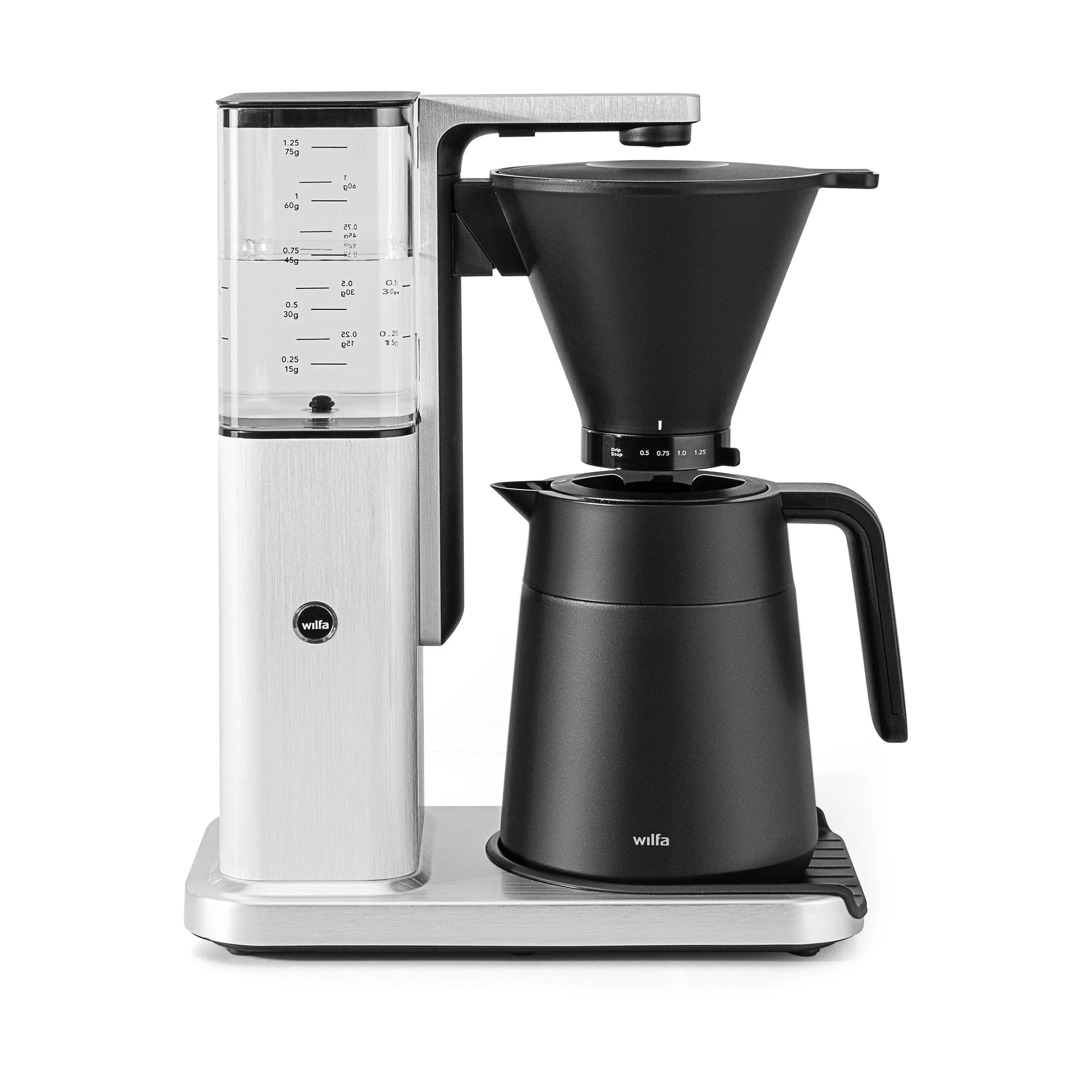 Wilfa Zense Alux Thermokaffeemaschine, Aluminium-schwarz, 1,25 l Wilfa