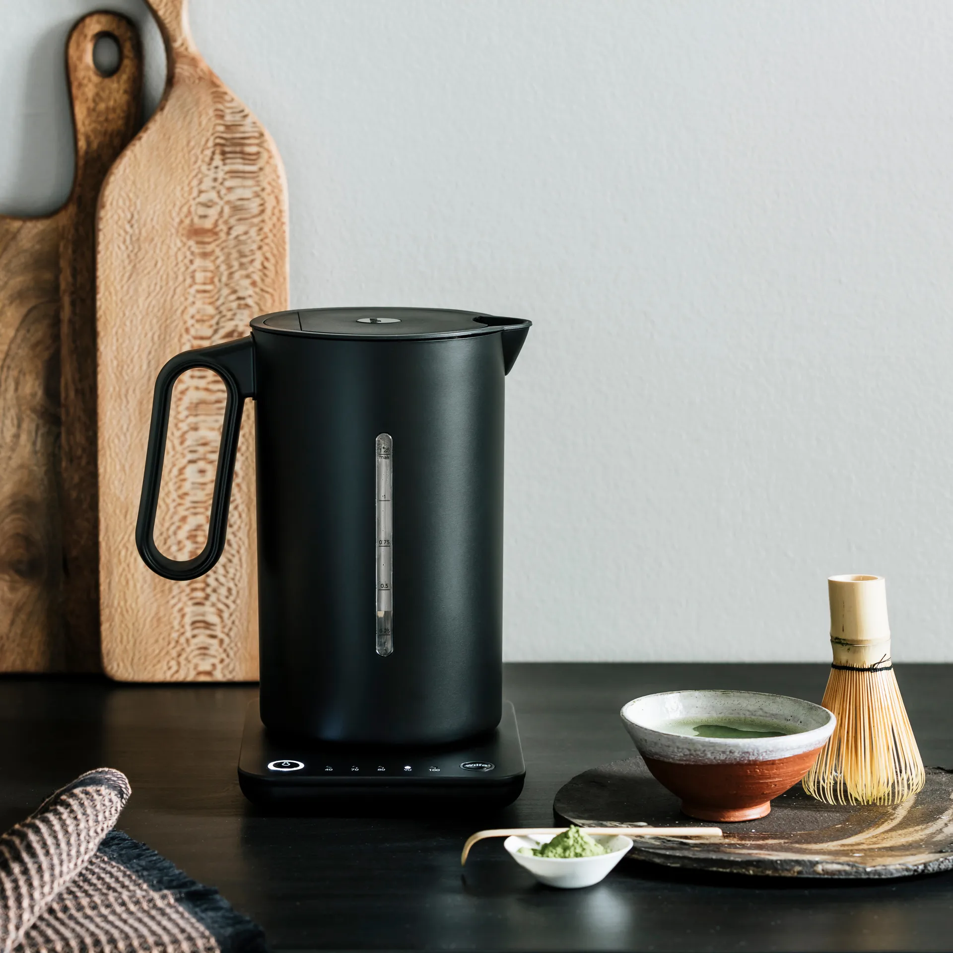 WSDK-2000B Wasserkocher Temperaturwahl 1,25 L, Schwarz Wilfa