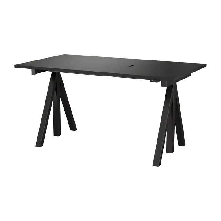 Works höhenverstellbarer Schreibtisch Schwarz 78x140 cm - Works