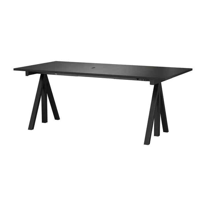Works höhenverstellbarer Schreibtisch Schwarz 90x180 cm - Works