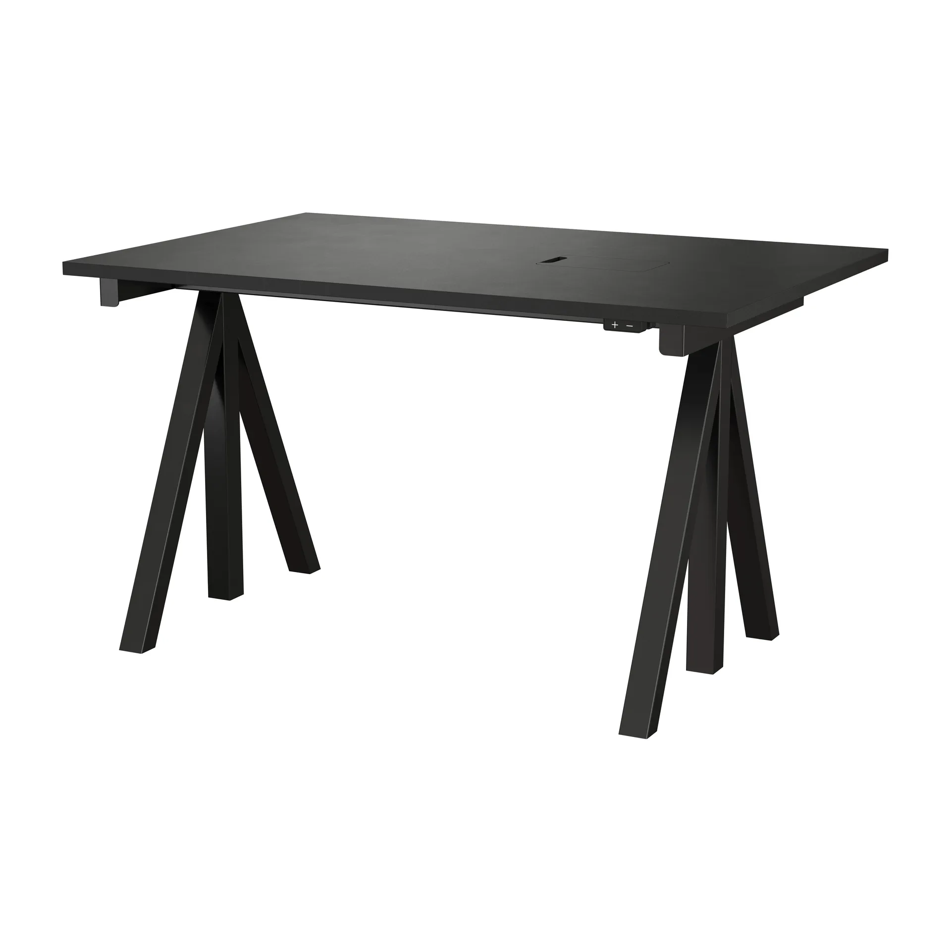 Works Untergestell für höhenverstellbaren Schreibtisch, Schwarz Works