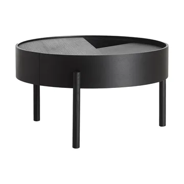 Arc Couchtisch Ø66cm - Esche schwarz lackiert - Woud