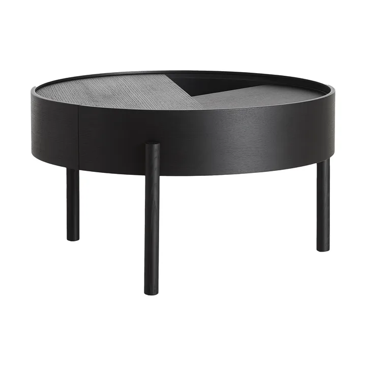 Arc Couchtisch Ø66cm - Esche schwarz lackiert - Woud