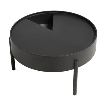 Arc Couchtisch Ø66cm - Esche schwarz lackiert - Woud