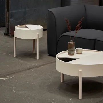 Arc Couchtisch Ø66cm - Esche weiß pigmentiert - Woud