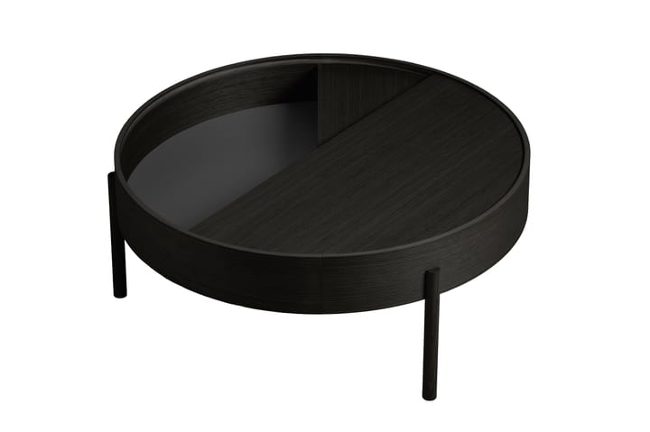 Arc Couchtisch Ø 89 cm - Esche schwarz bemalt - Woud