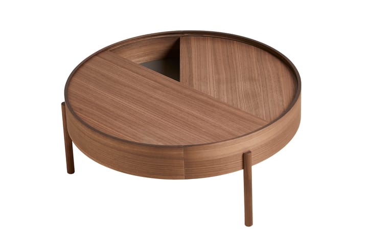 Arc Couchtisch Ø 89 cm, Walnuss Woud