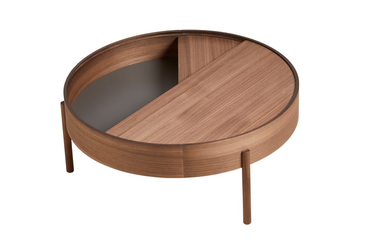 Arc Couchtisch Ø 89 cm, Walnuss Woud