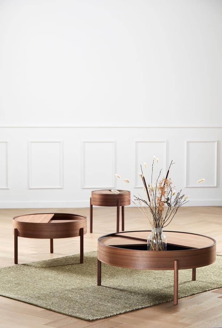 Arc Couchtisch Ø 89 cm, Walnuss Woud
