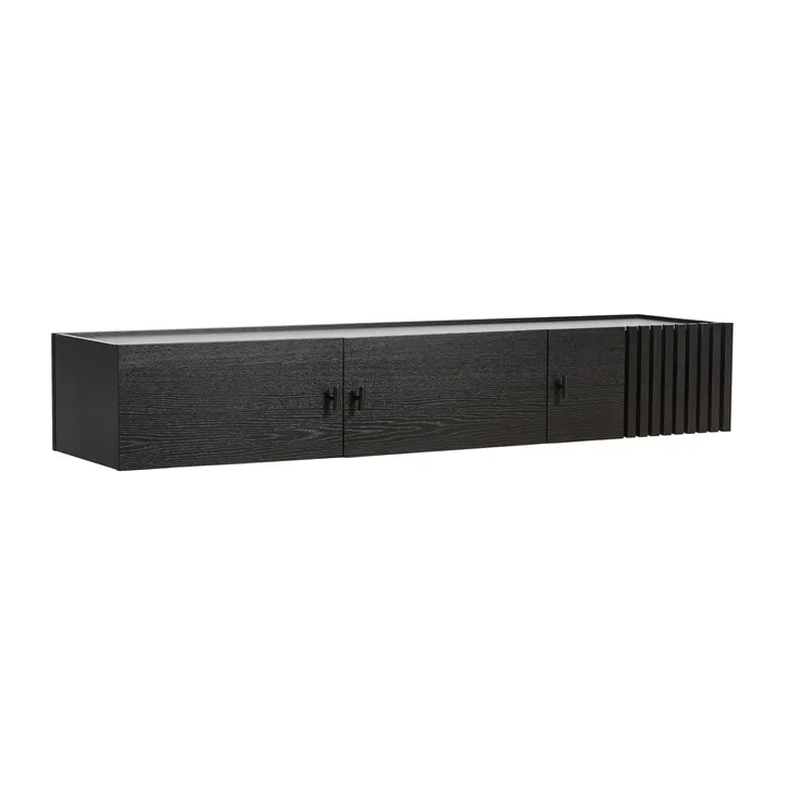 Array Wand-Sideboard , 150 cm - Eiche schwarz bemalt - Woud