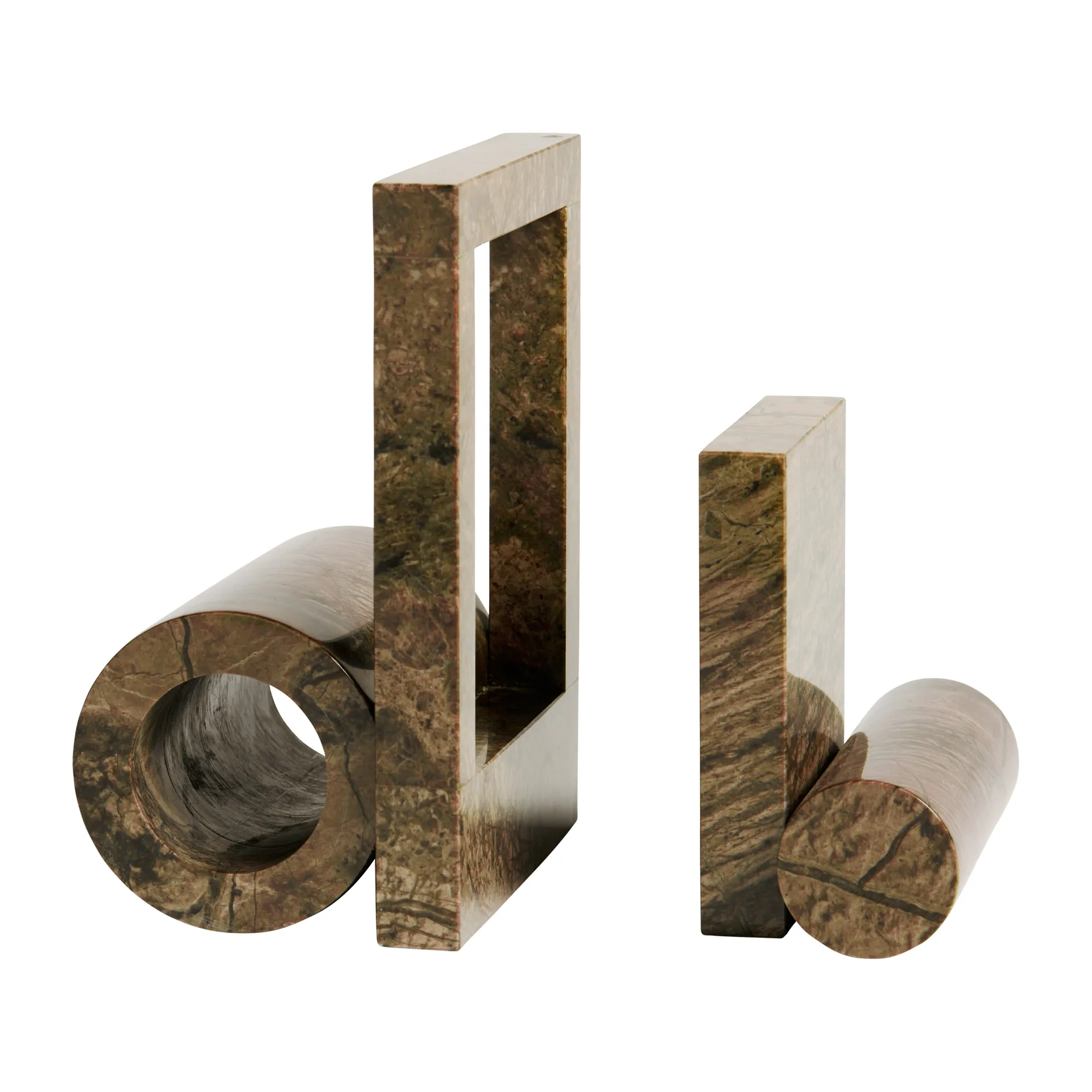 Booknd Buchstütze Marmor, Braun Woud