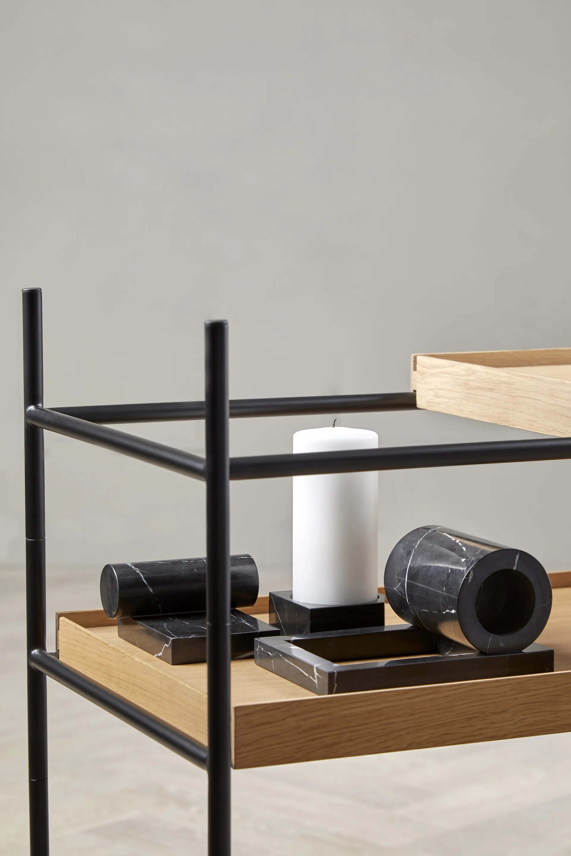 Booknd Buchstütze Marmor, Schwarz Woud