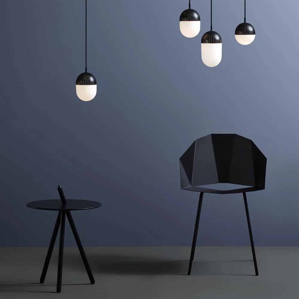 Come Here Beistelltisch, Eiche schwarz lackiert Woud