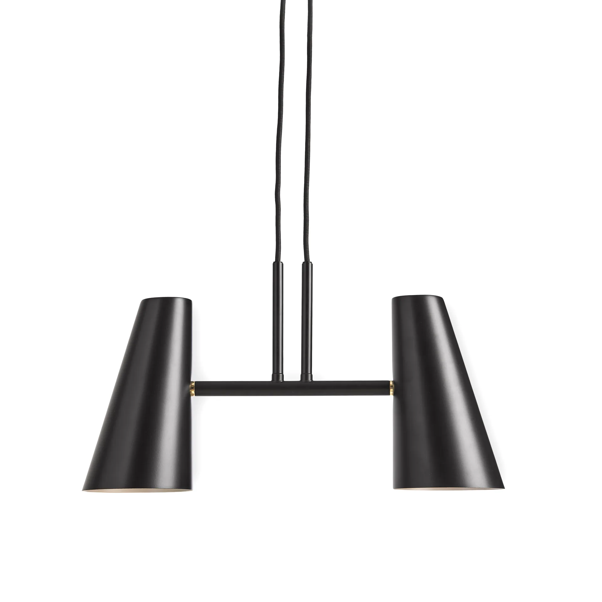 Cono Pendelleuchte 2 Schirme, Schwarz Woud