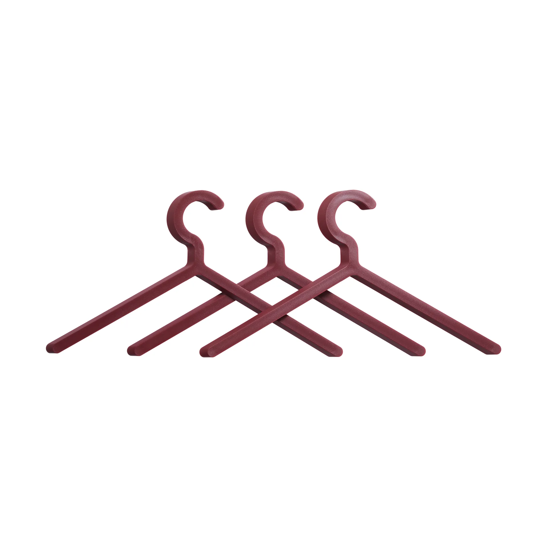 Illusion Kleiderhaken, 3er Pack, Deep red Woud