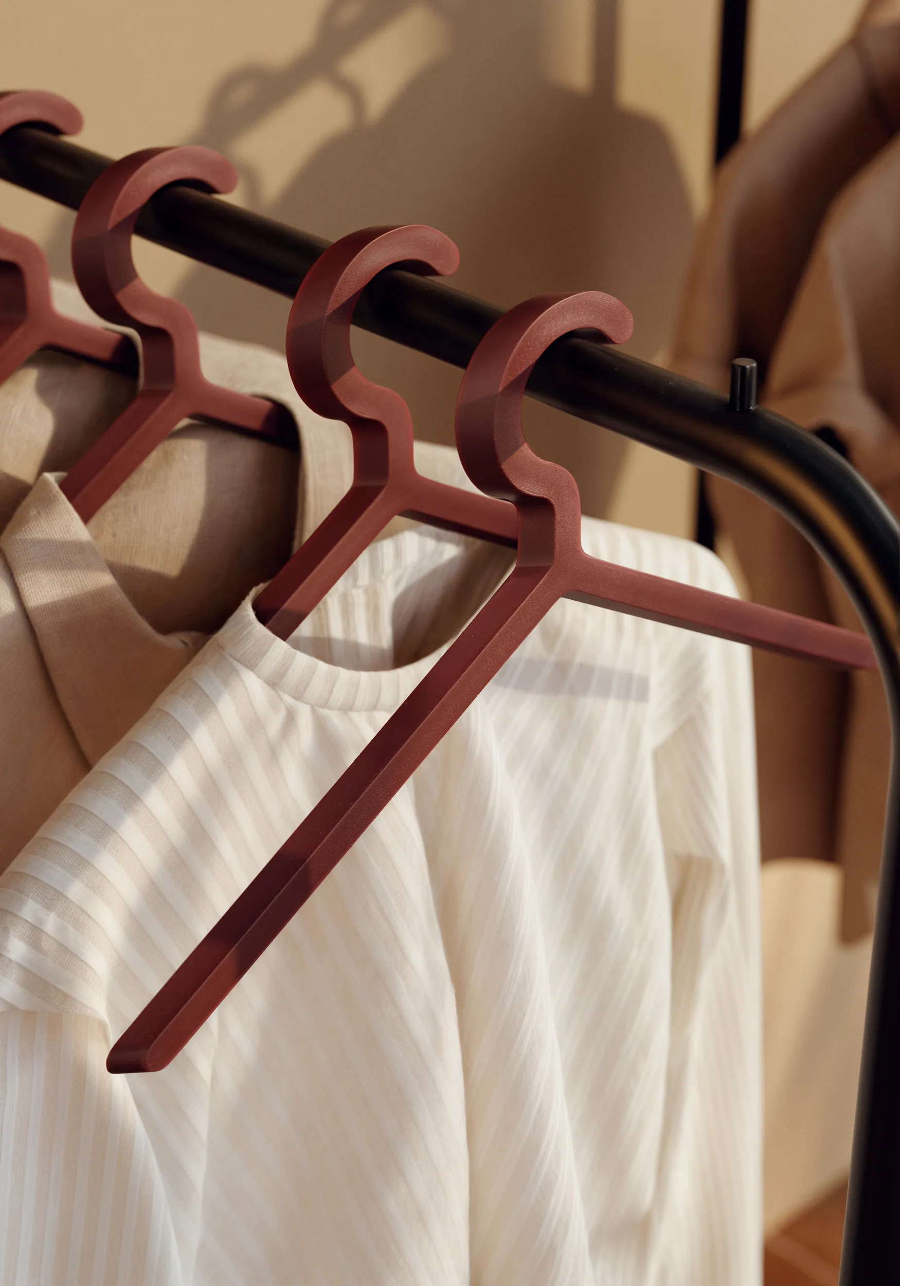 Illusion Kleiderhaken, 3er Pack, Deep red Woud