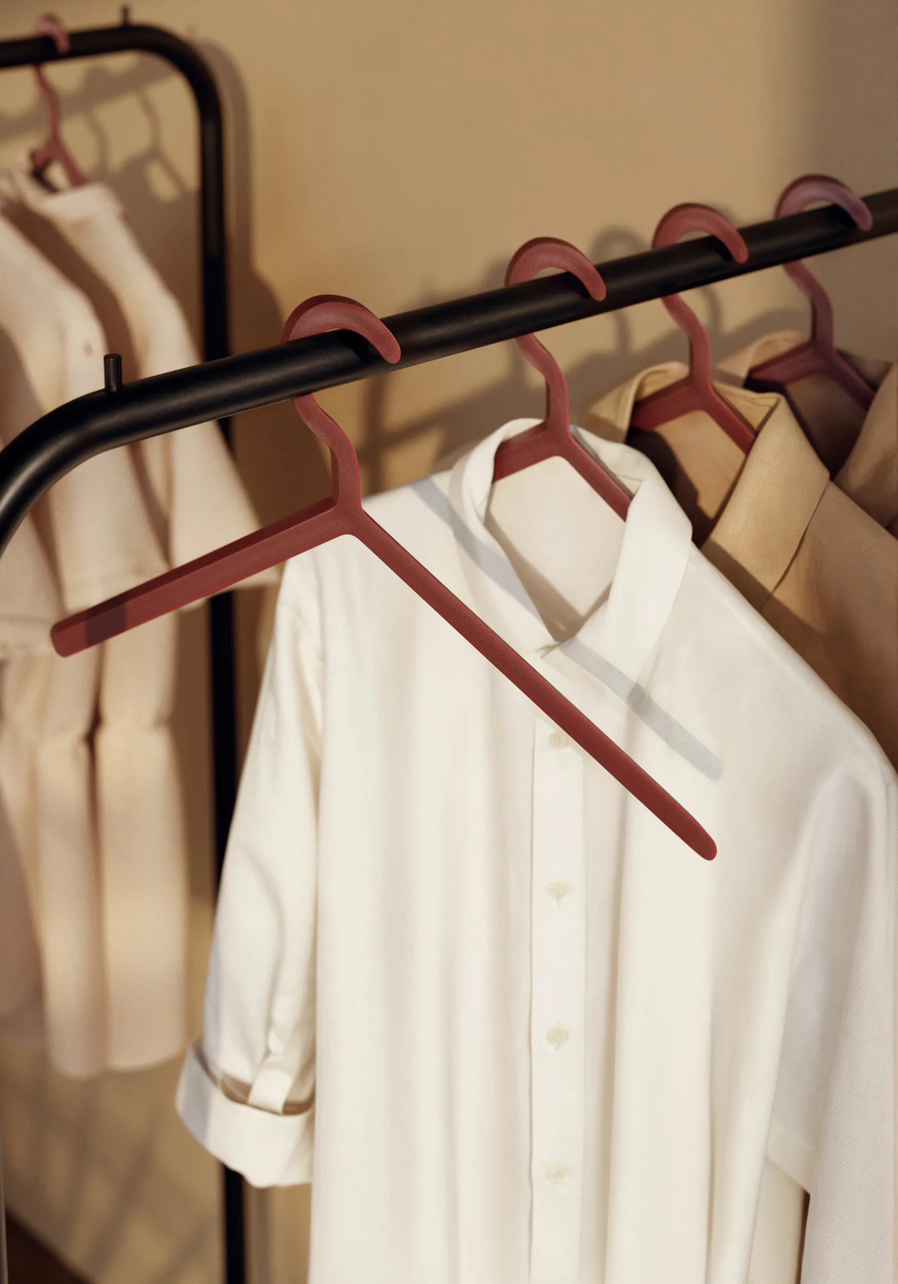 Illusion Kleiderhaken, 3er Pack, Deep red Woud