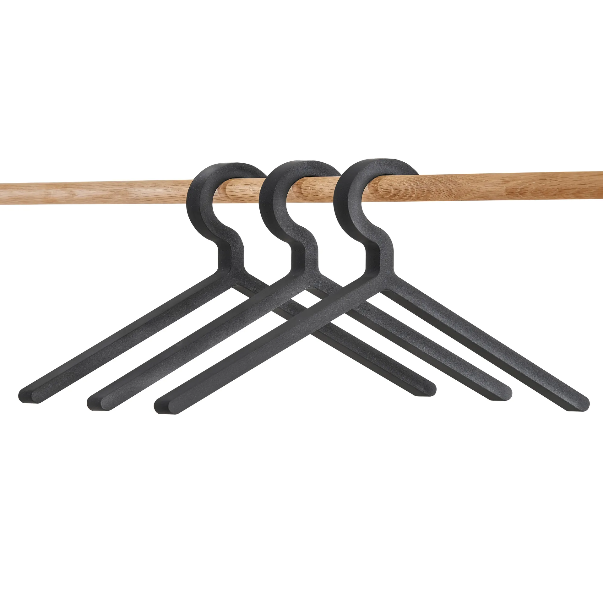 Illusion Kleiderhaken, 3er Pack, Schwarz Woud