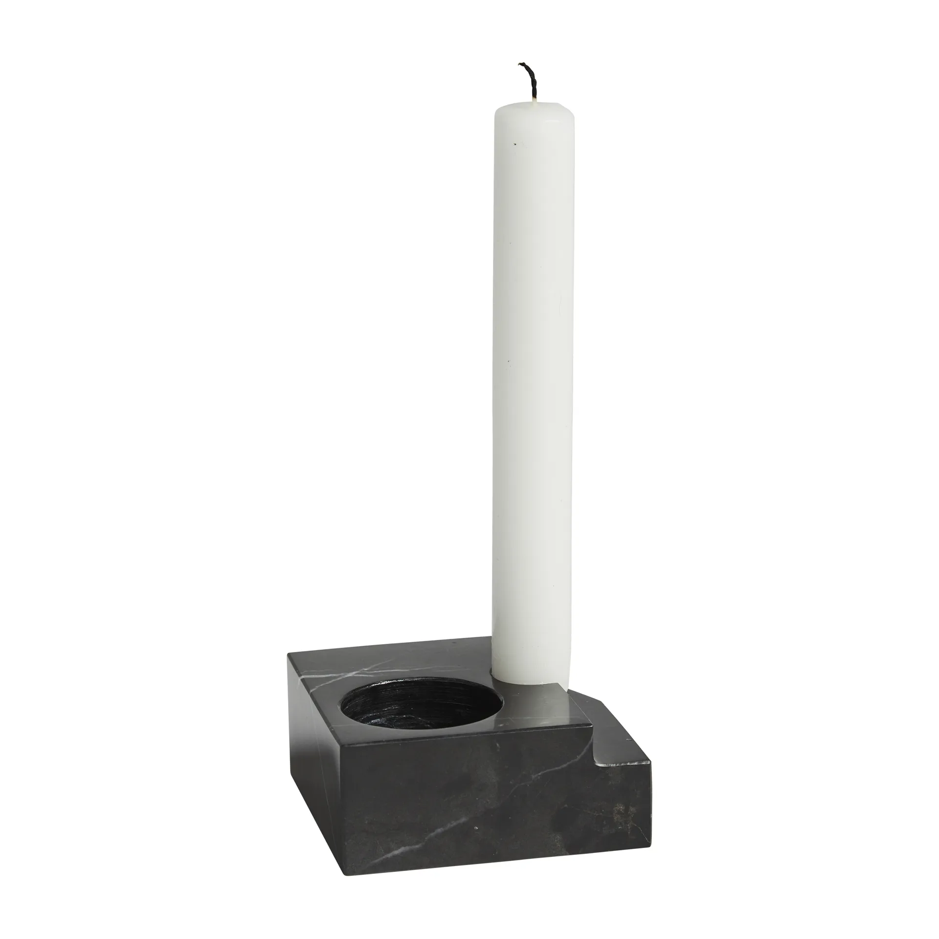 Jeu de dés 3 Kerzenhalter Marmor, Schwarz Woud