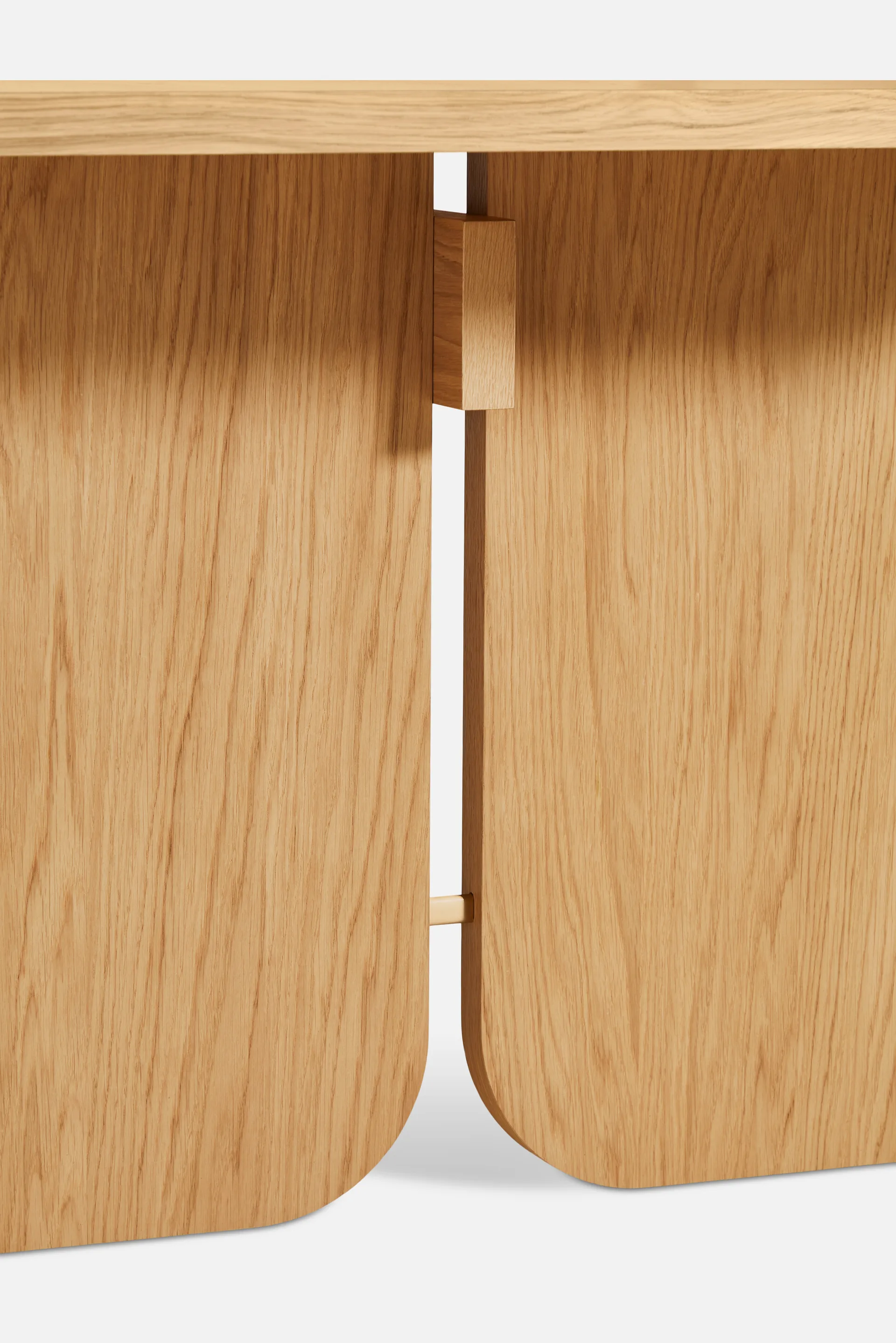 Kimono Esstisch 240x90 cm, Weiß pigmentiertes, lackiertes Eichenholz Woud