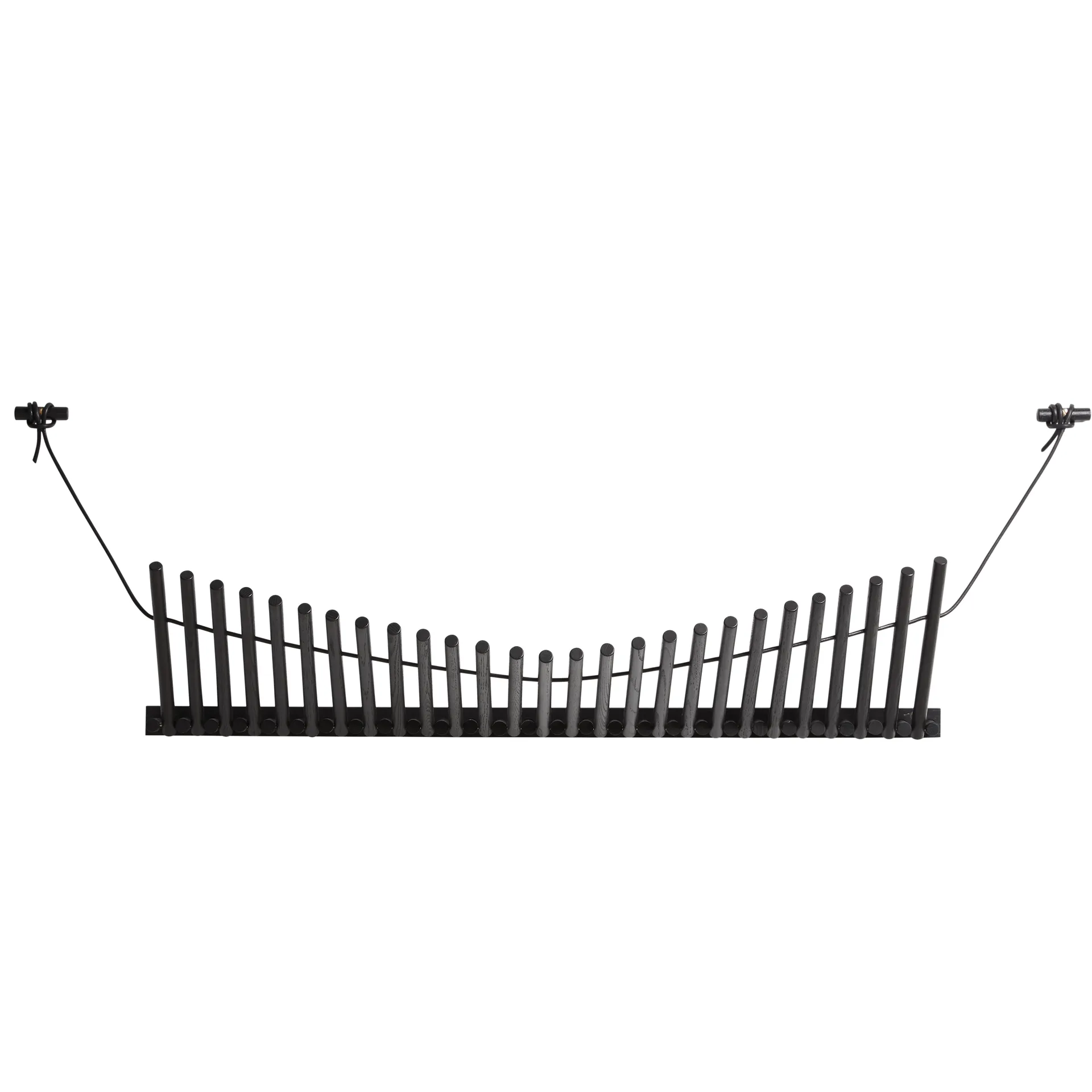 Knaegt Kleiderhaken, Eiche schwarz lackiert Woud