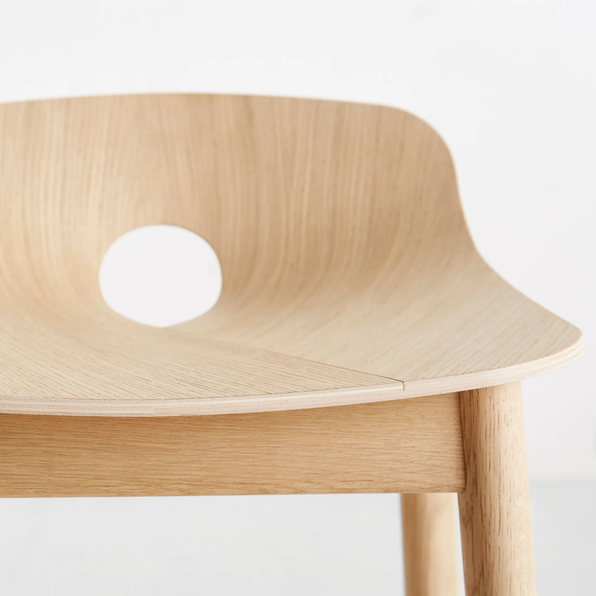Mono Barstuhl, Eiche weiß pigmentiert Woud