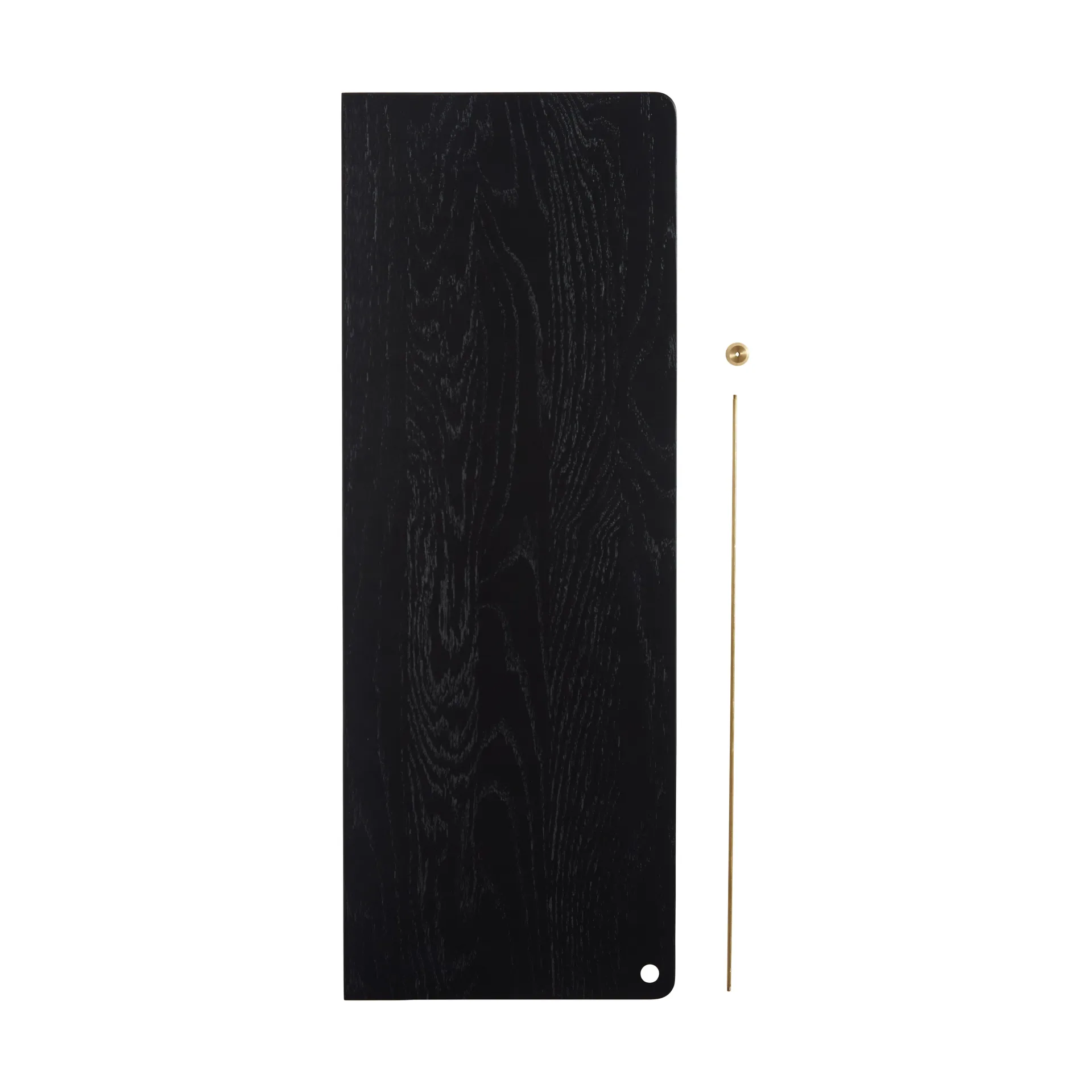 Stedge Add-on Regal, Schwarz Eiche-Messing Woud