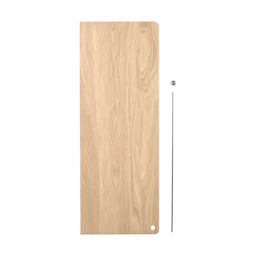 Stedge Add-on Regal - Weiß pigmentierte Eiche-ge­bürsteter Stahl - Woud