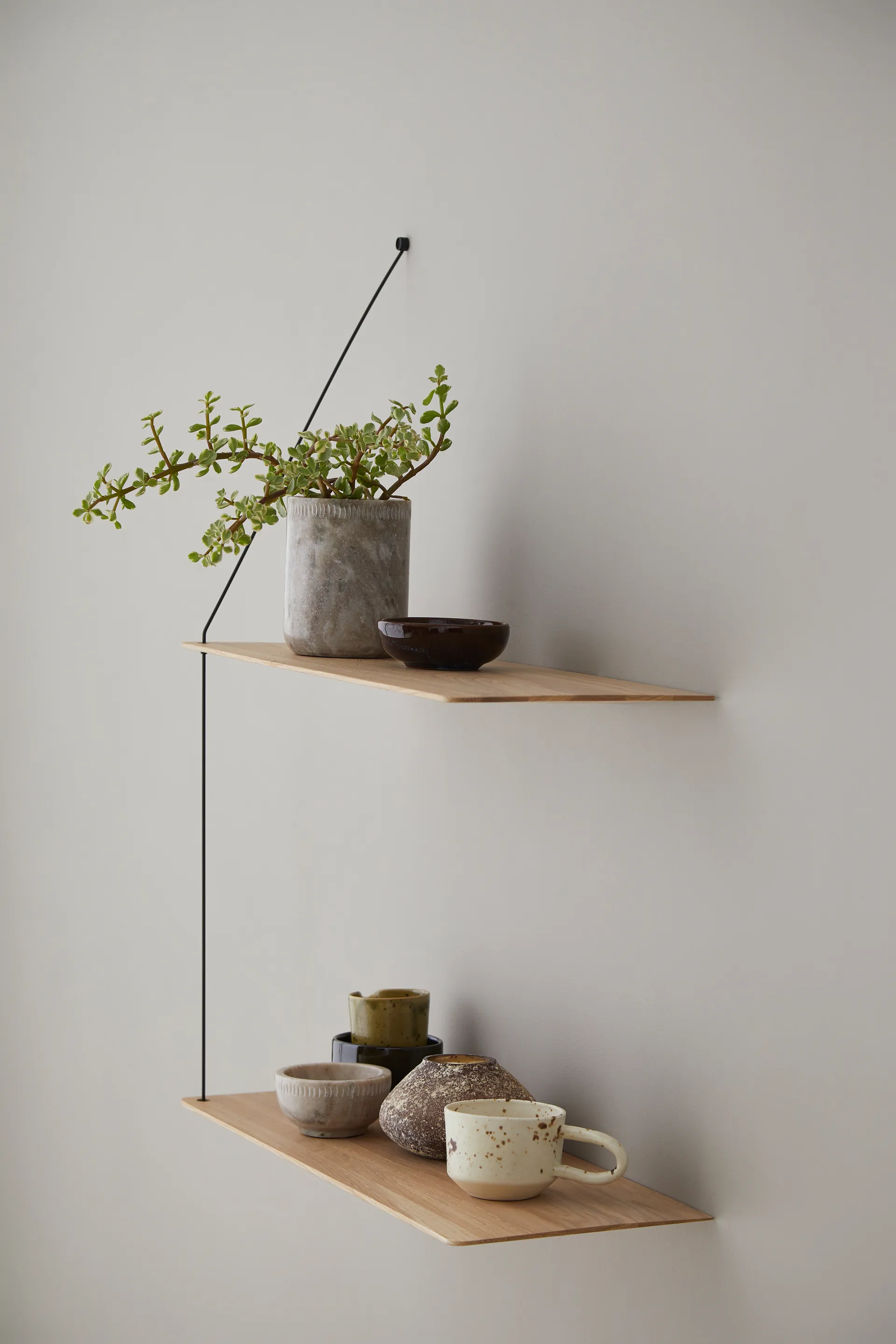 Stedge Regal 60 cm, Eiche weiß pigmentiert Woud