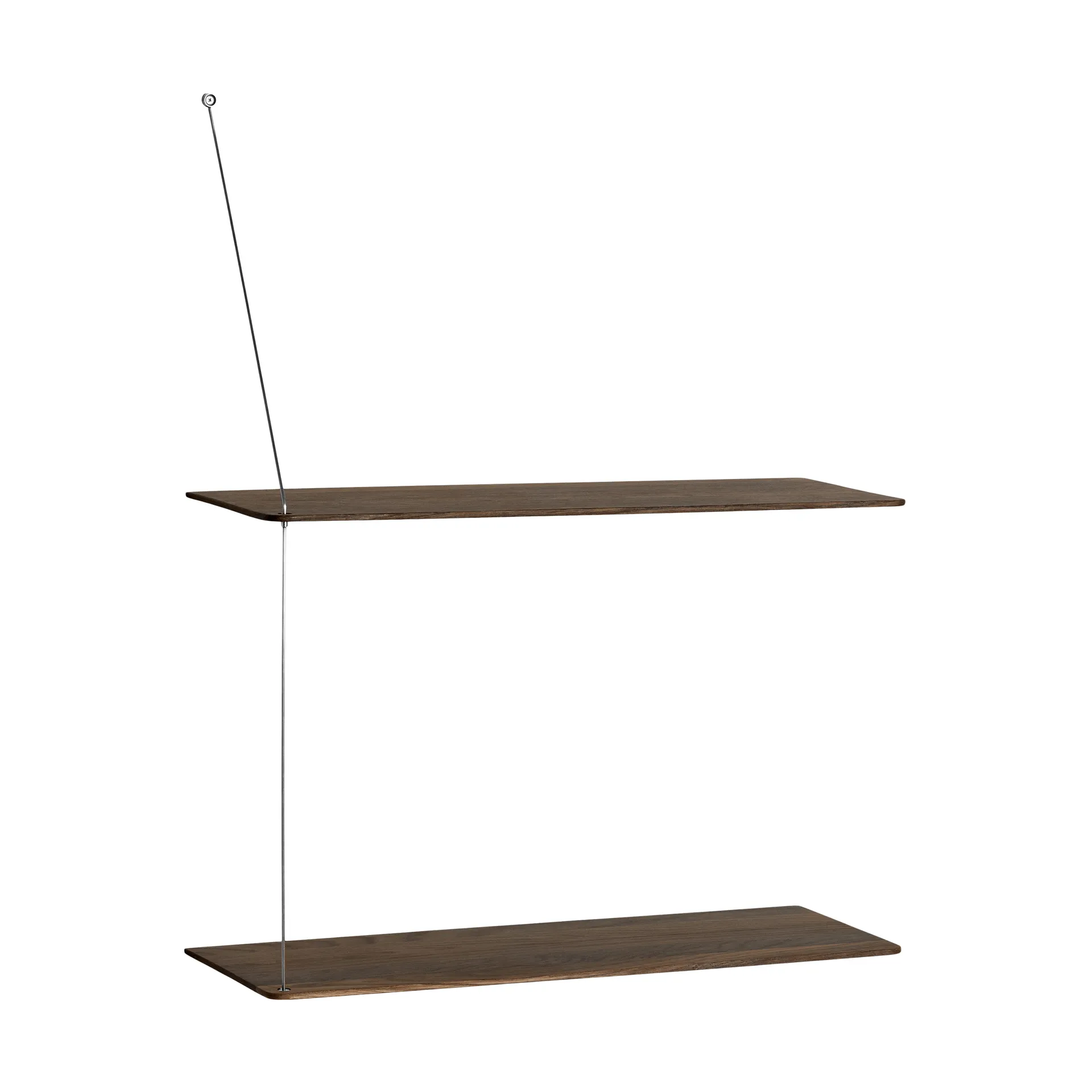 Stedge Regal, Geräucherte Eiche-gebürsteter Stahl, 60 cm, 2 Regalböden Woud