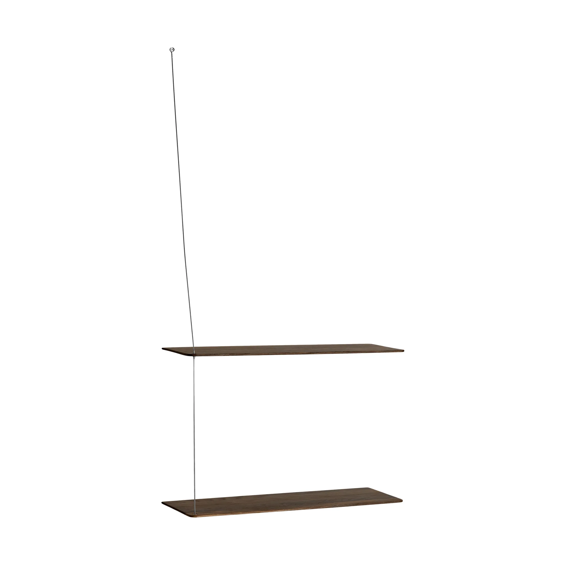 Stedge Regal, Geräucherte Eiche-gebürsteter Stahl, 60 cm, 2 Regalböden Woud