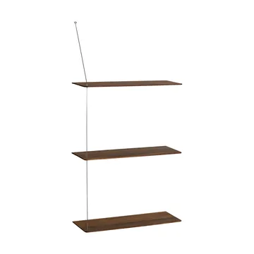 Stedge Regal - Geräucherte Eiche-gebürsteter Stahl, 60 cm, 3 Regalböden - Woud