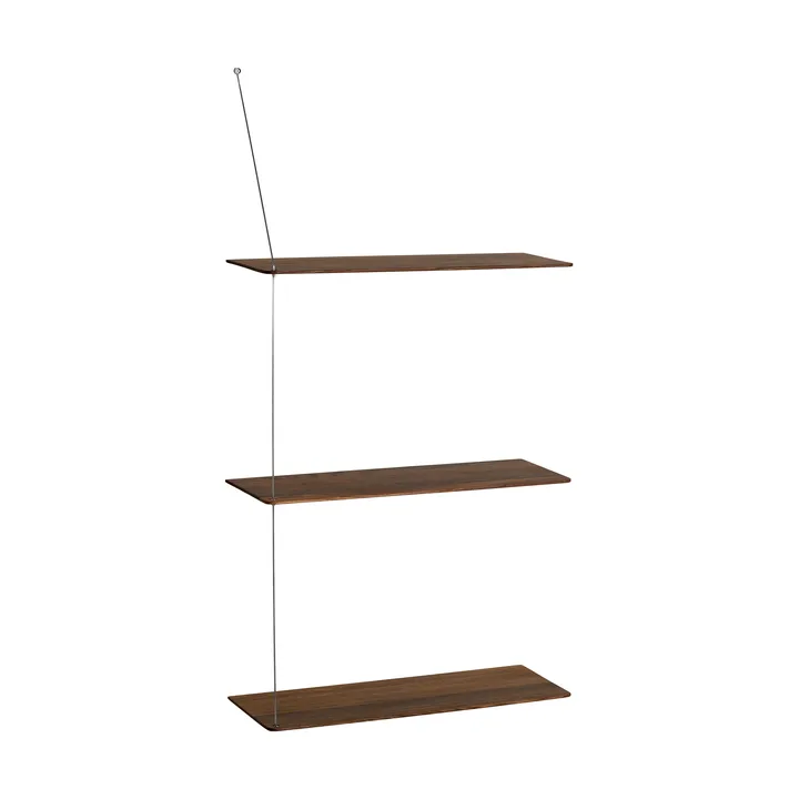 Stedge Regal - Geräucherte Eiche-gebürsteter Stahl, 60 cm, 3 Regalböden - Woud