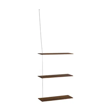 Stedge Regal - Geräucherte Eiche-gebürsteter Stahl, 60 cm, 3 Regalböden - Woud