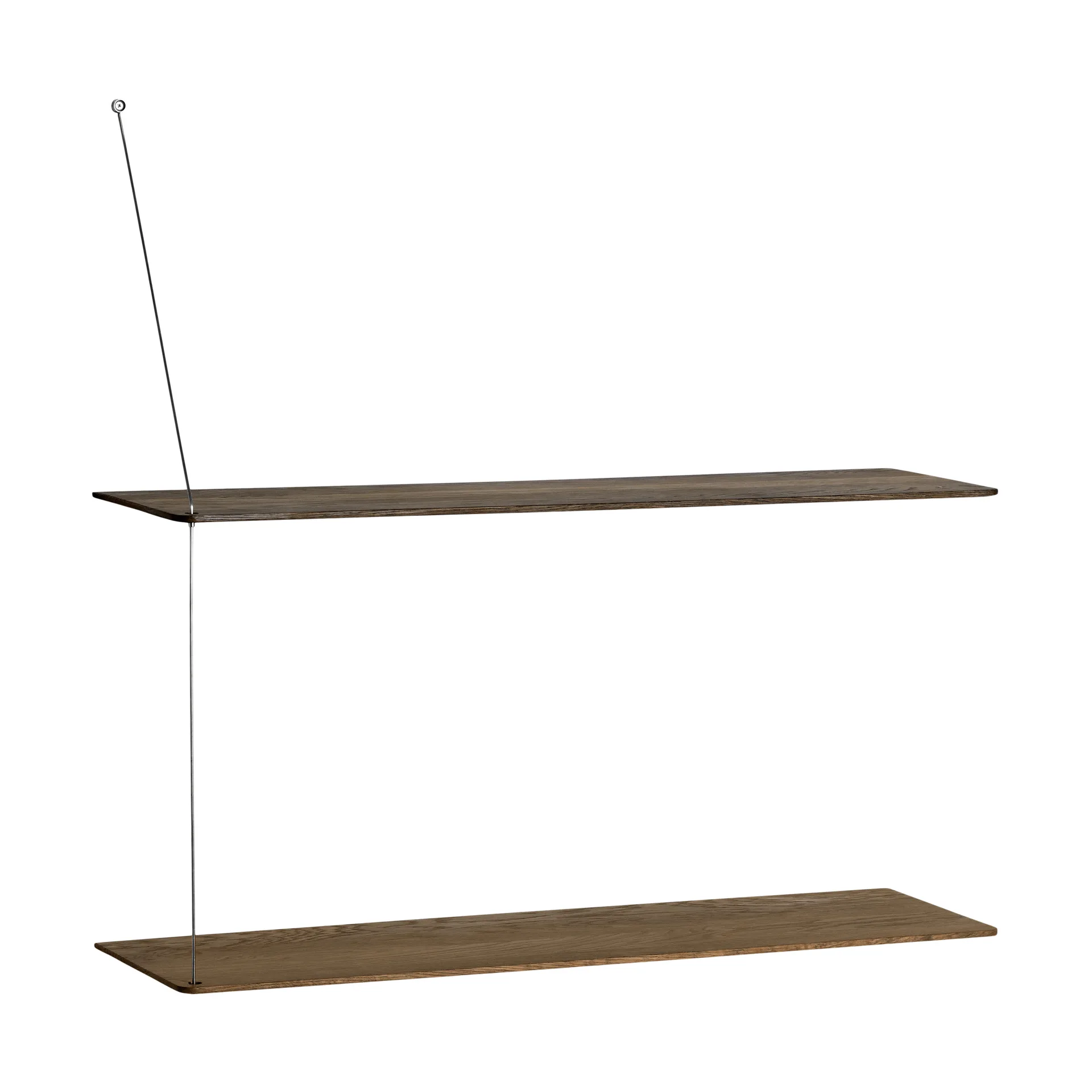 Stedge Regal, Geräucherte Eiche-gebürsteter Stahl, 80 cm, 2 Ebenen Woud